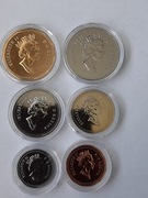 1993 - Kanada, set menniczy w kapslach (6 monet)