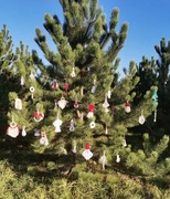 Ozdoby na choinkę ze sznurka makrama choinka mix