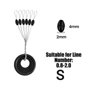 Stopery wędkarskie oliwka, rozm S - 1 zestaw = 12 sztuk 