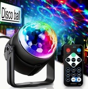 KULA DISCO PROJEKTOR RGB LED DYSKOTEKOWY REFLEKTOR NA IMPREZE LASER + PILOT
