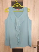 412. Niebieska turkusowa bluzka na ramiączkach rozmiar M