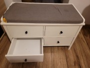 Biała Komoda z szufladami i siedziskiem