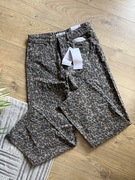 Sinsay spodnie w panterkę nowe denim 38 jeansy wide straight leg