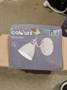 Lampa biała kinkiet loft