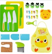 Zestaw bedpiecznych noży akcesoriów kuchennych dla dzieci mega zestaw