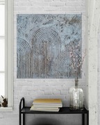 Obraz na płótnie strukturalny abstrakcja Wabi Sabi minimalistyczny 50x50