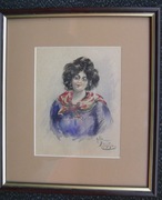 UMBERTO ZINI (1878 - 1964) stary obraz akwarela 