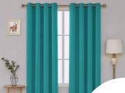 Zasłony 145x240 turkusowe