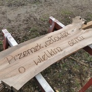 deska orzech włoski z dedykacją dla Przemka prezent na święta