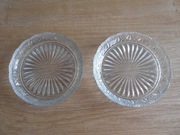 Kryształowe szklane talerzyki huta Hortensja PRL