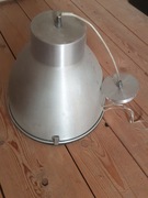 Lampa sufitowa industrialna - aluminiowy srebry klosz - loft/przemysłowa