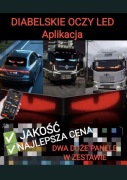 Zestaw 59x12cm DUŻE Diabelskie Oczy Led z aplikacją tir bus osobówka