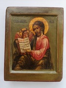 Stara ikona podróżna Sw Apostoł Łukasz. 