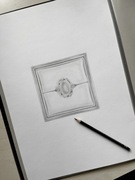 Oryginalny Rysunek, ołówek na papierze 