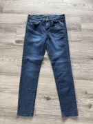 Granatowe spodnie jeans Massimo Dutti Slim skinny elastyczne rozmiar M