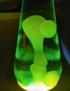 Lava lamp duża lampa lawa zielona żółta 41 cm I-TOTAL