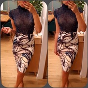 H&M spódnica ołówkowa pastelowe kolory r. XS/S