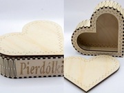 Pudełko serce sklejka