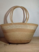 Duża pleciona torba szopingowa wakacyjna w stylu boohoo 