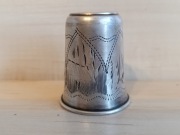 KIELISZEK KIDUSZOWY SREBRO PRÓBA 875 KOKOSZNIK CARSKA ROSJA 1908-1926r