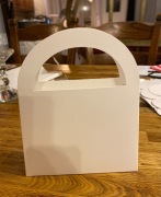 Baza do scrapbokingu torebka 22 x 18 cm białe karton 300 gram