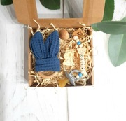 Zestaw zawieszka imienna do smoczka i gryzak wafel