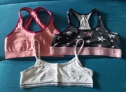 Staniki sportowe dla dziewczynki, nastolatki zestaw 3 sztuk 158-164, 32/34