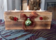 Świecznik świąteczny / RĘKODZIEŁO 