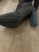 Botki Wojas 37, brązowe, zamszowe