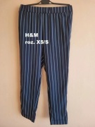 Granatowe spodnie w paski H&M roz. XS/S