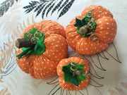 Zestaw 3szt dynie materiałowe ozdobne 