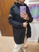 Bershka czarny płaszcz trencz kurtka XS 34