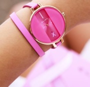 Elixa Finesse zegarek Apart 38 mm różowy złoty skóra Nowy + pudełko prezent