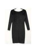 Aksamitna welurowa sukienka klasyczna Diverse nowa z metką S