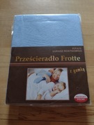 Prześcieradło frotte z gumką 160cm*80cm niebieskie polskie - 2 sztuki