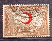 1/2 piastra. Czerwony krzyż. 1934 r. Turcja