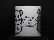 Kubek 330ml "miła czy szczera" chomik, prezent, kawa