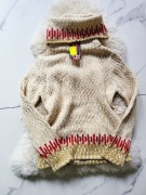 Nowy Sweter Dziergany Golf Golfik Rozm M Kremowy Beżowy Cieply