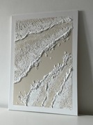 Beżowy obraz strukturalny UKOJENIE 50x70 cm - quiet luxury, japandi