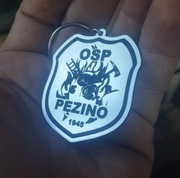 Brelok z logiem Herbu drużyny, OSP, Firmy, grawerowany