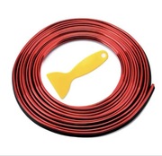 Listwa ozdobna do auta wykończenie dekorów czerwona 5m