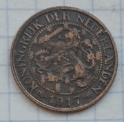 #1302 Holandia 1 cent 1917