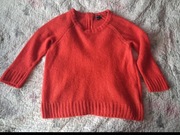 H&M sweter moherowy czerwony rozm. M