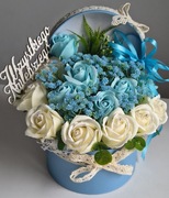 Flower box -kwiaty mydlane -pachnące 