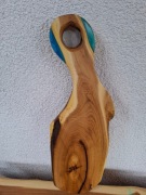 Deska ozdobna akacjowa z żywicą 