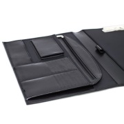 BIWUAR MULTI ORGANIZER AKTÓWKA A4 TECZKA SKÓRZANA NATURALNA - Kolor Czarny