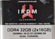 Nowa zapakowana pamięć RAM DDR4 32GB (2x16GB) 3600 Goodram IRDM PRO
