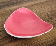 Popielniczka porcelanowa różowa Ćmielów PRL