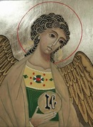 Anioł Stróż, oryginał ikona deska tempera