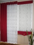 Firany, zasłony - komplet na przelotkach